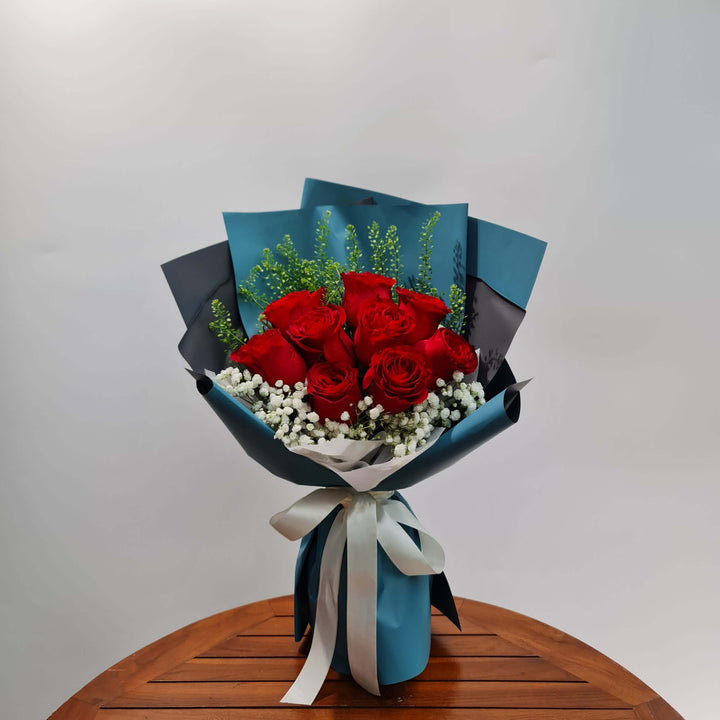Red Rose Bouquet - Blushing Beauty Rose Bouquet - Prince’s Flower Shop