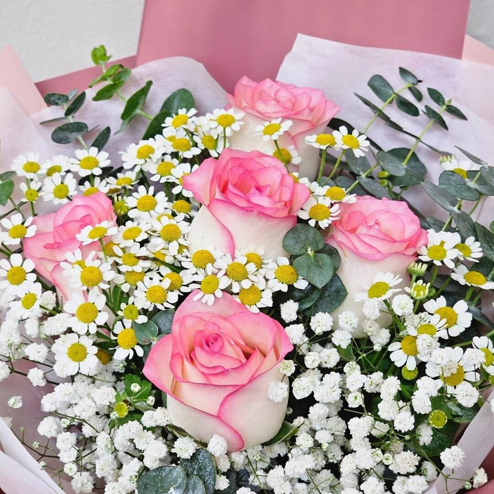 Glacial Heart Bouquet - Roses Bouquet