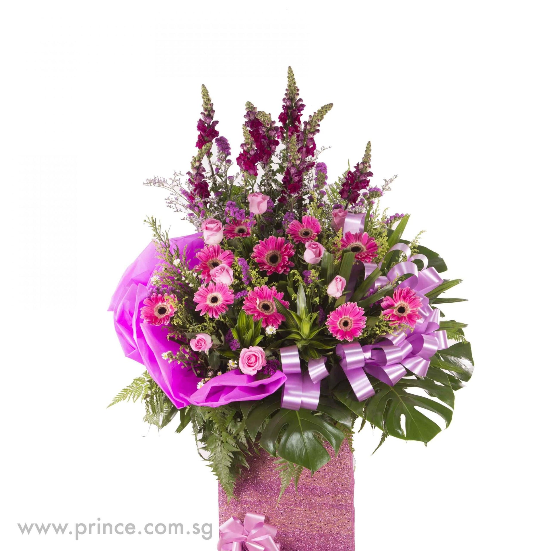 Blushing Blooms - Congratulatory Flower Stand
