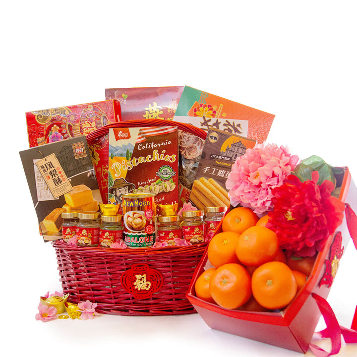CNY Hampers Singapore - Striking Gold Hamper - Prince’s Flower Shop