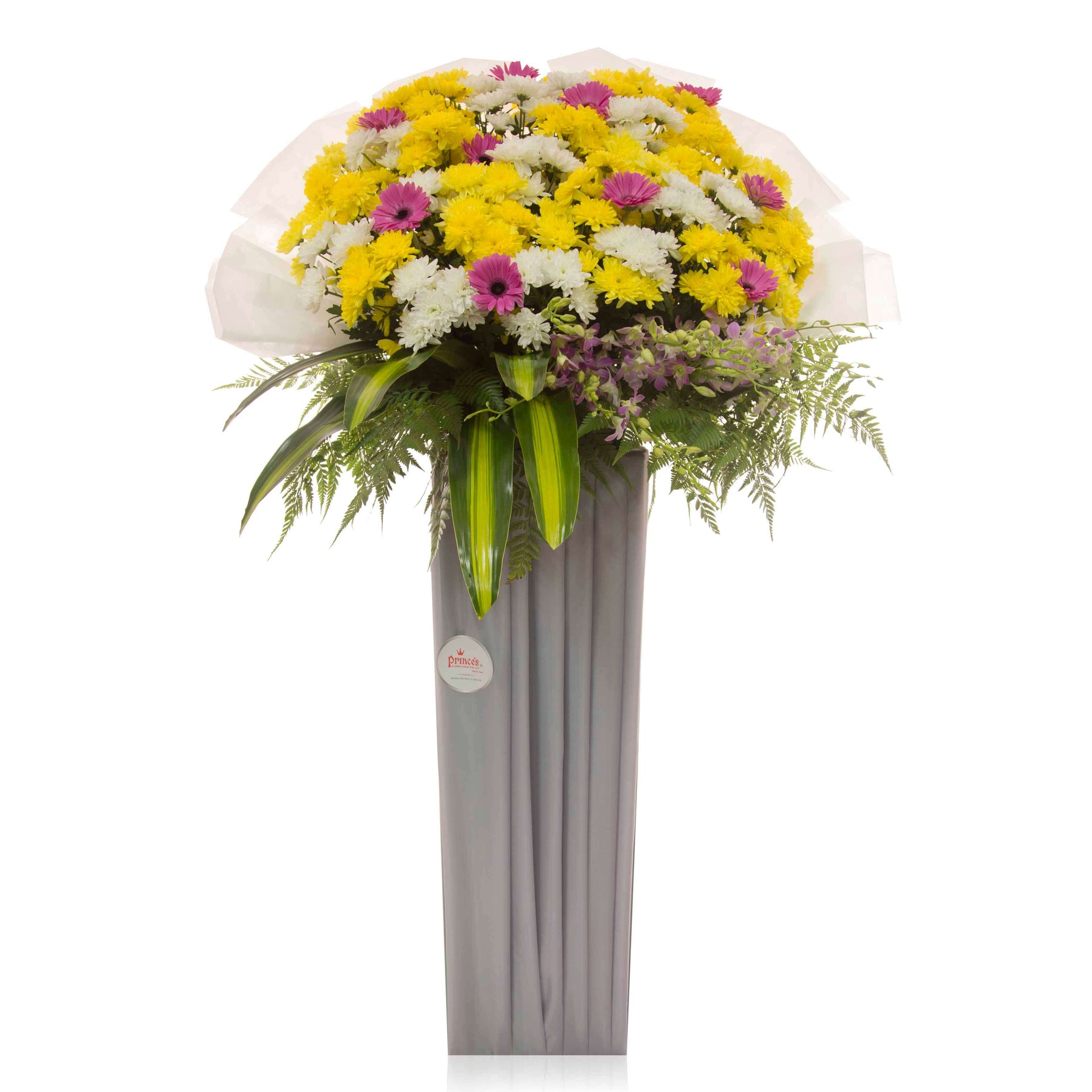 Ultimate Funeral Wreath in Singapore – Comfort In Yellow– Prince Flower Shop