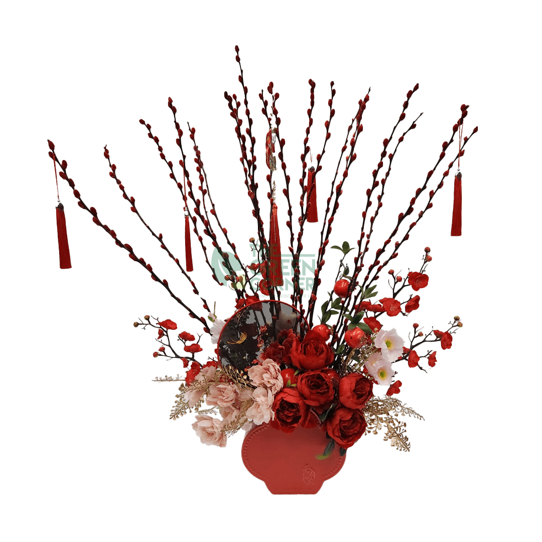 'Fu Gui' Prosperous Pussy Willow Arrangement