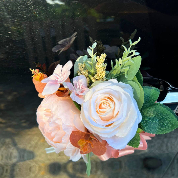 Bridal Bouquet on Wheels - Handler - Wedding car flower Decoration Flowers