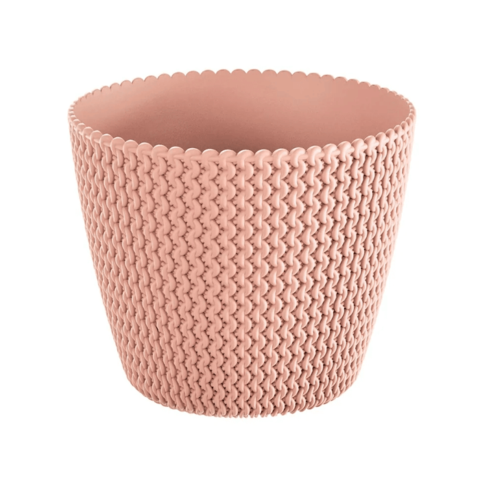 SPLOFY Round Basket Wave Pot 157x132mm_Peach