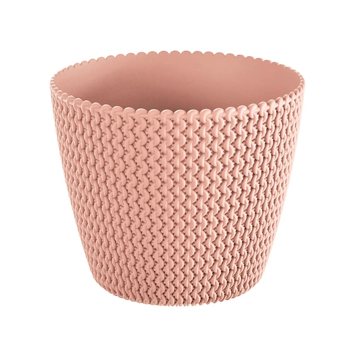 SPLOFY Round Basket Wave Pot 157x132mm_Peach