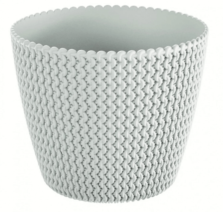 SPLOFY Round Basket Wave Pot 157x132mm_White