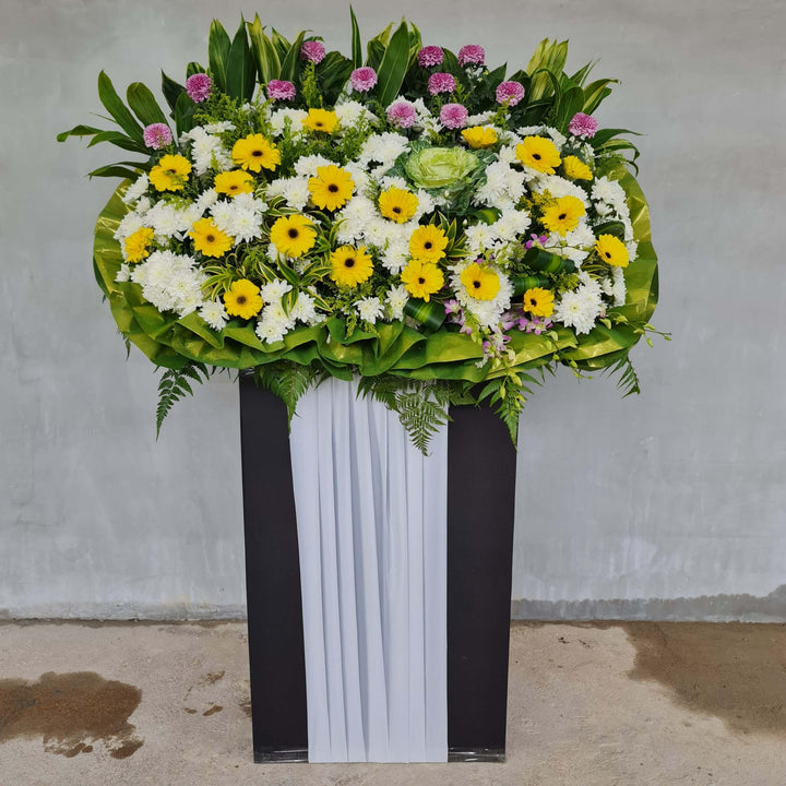 Tribute Wreath Stand - Prince's Flower Shop