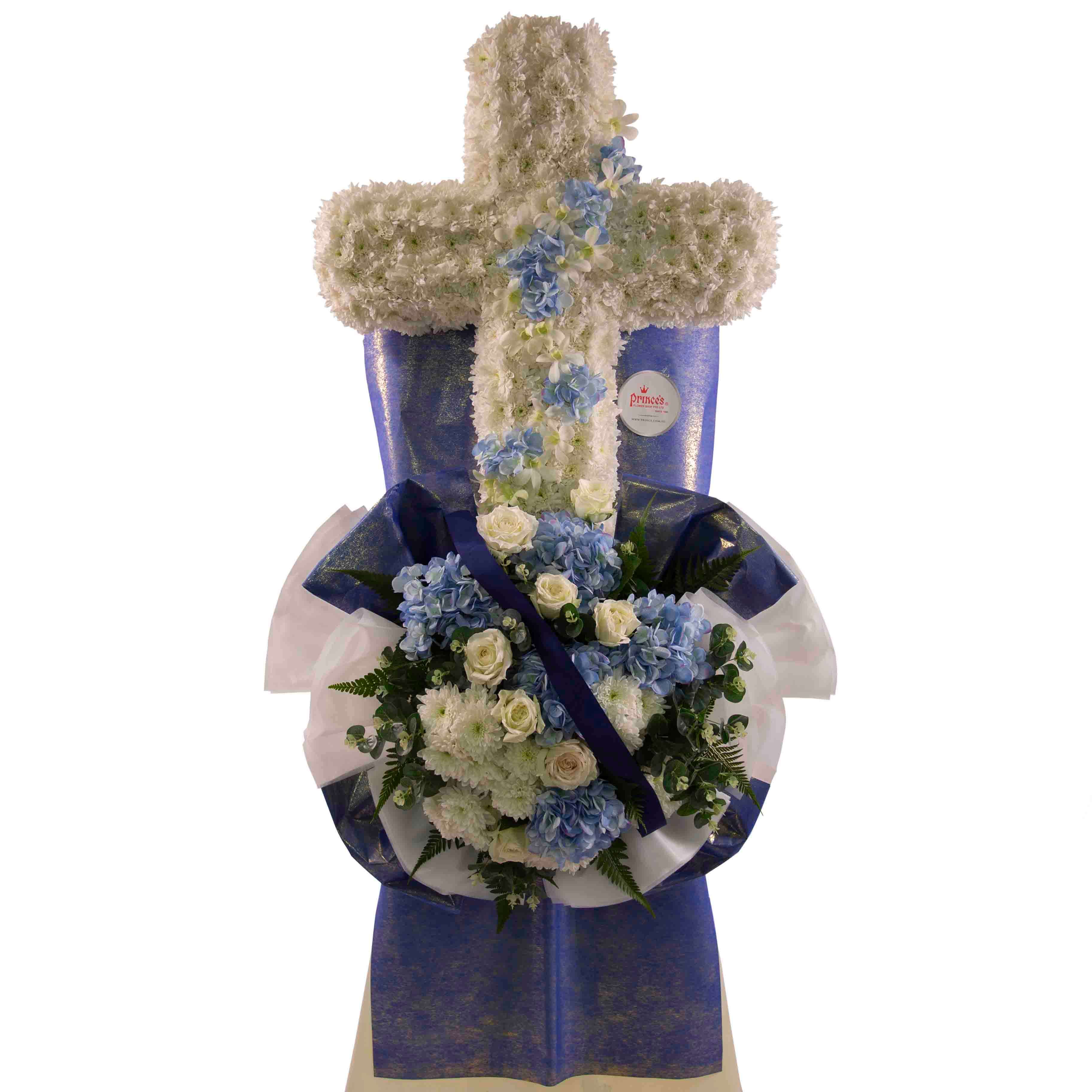 Best-quality Condolence Flower Delivery in Singapore – Condolence Wreath God’s Consolement– Prince Flower Shop