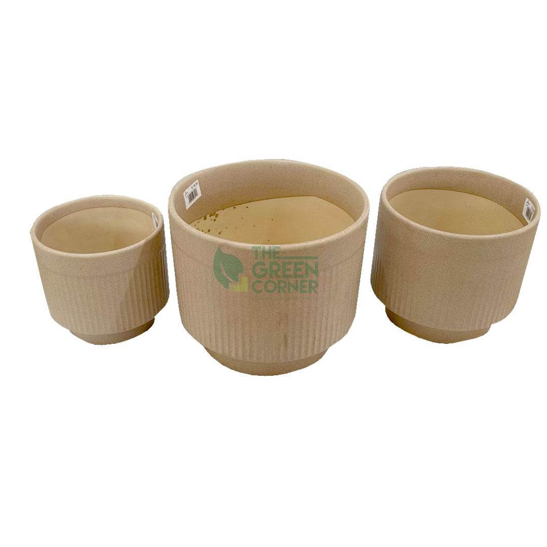 Beige Ceramic Pot