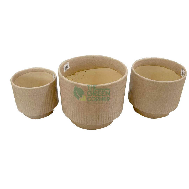 Beige Ceramic Pot