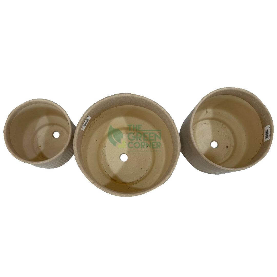 Beige Ceramic Pot