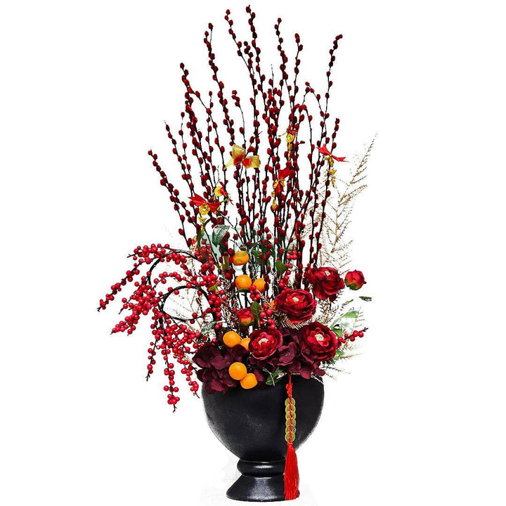 Dragon Rising Pussy Willow Arrangement CNY