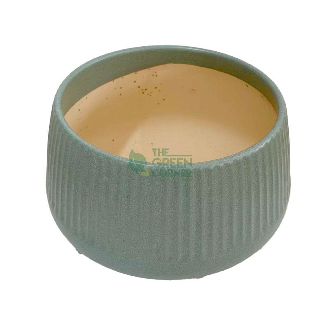 Large Jade Green Ceramic Pot