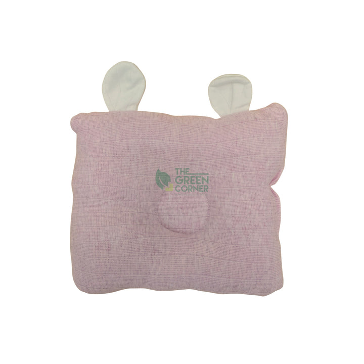 Pink head-shaping pillow with ears from the Little Blossom baby girl hamper