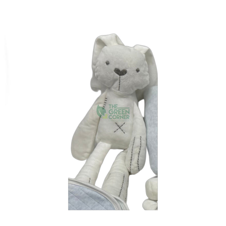 Soft plush bunny comforter toy from the Little Sprout baby boy hamper
