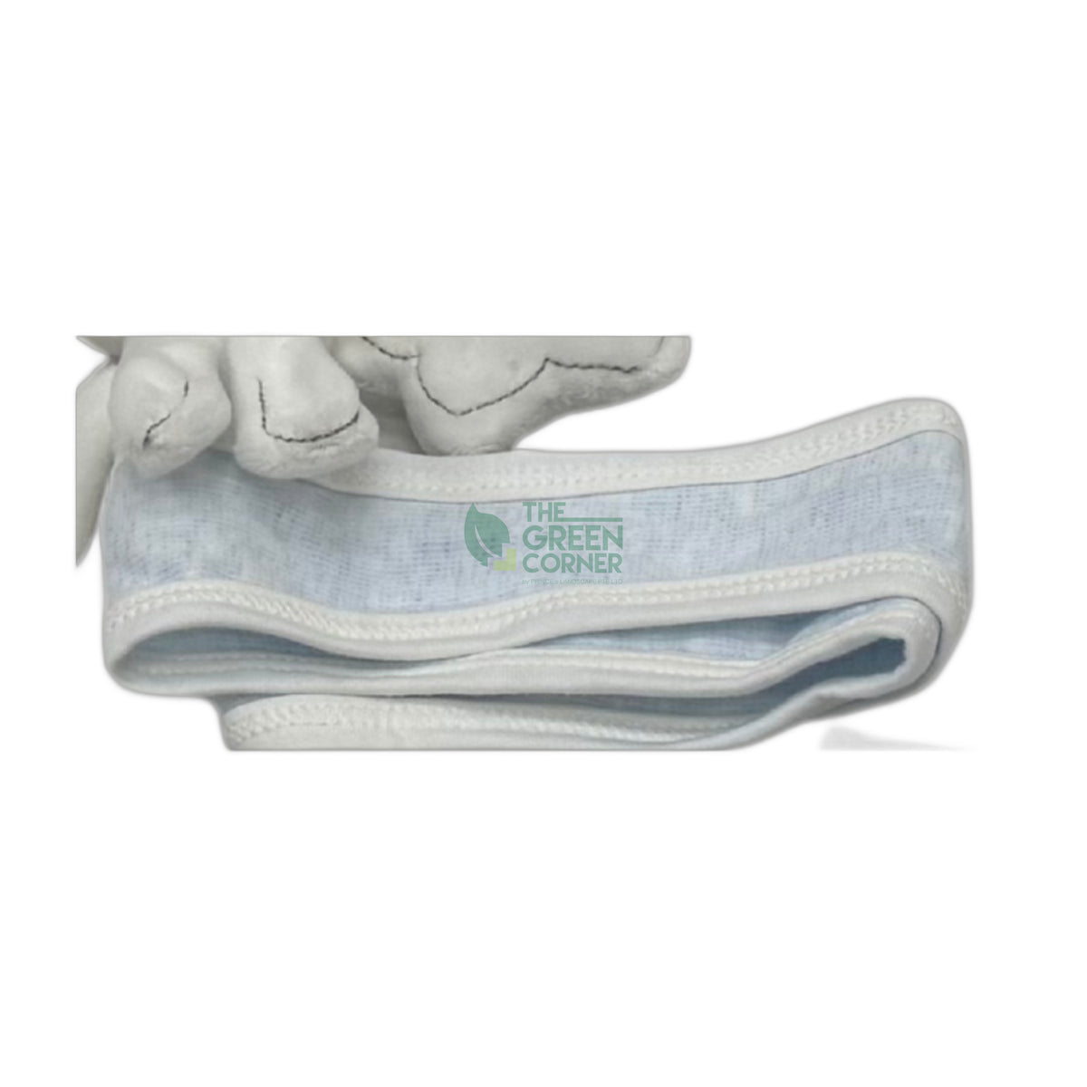 Folded swaddle blanket in blue from the Little Sprout baby boy hamper