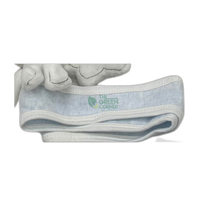Folded swaddle blanket in blue from the Little Sprout baby boy hamper