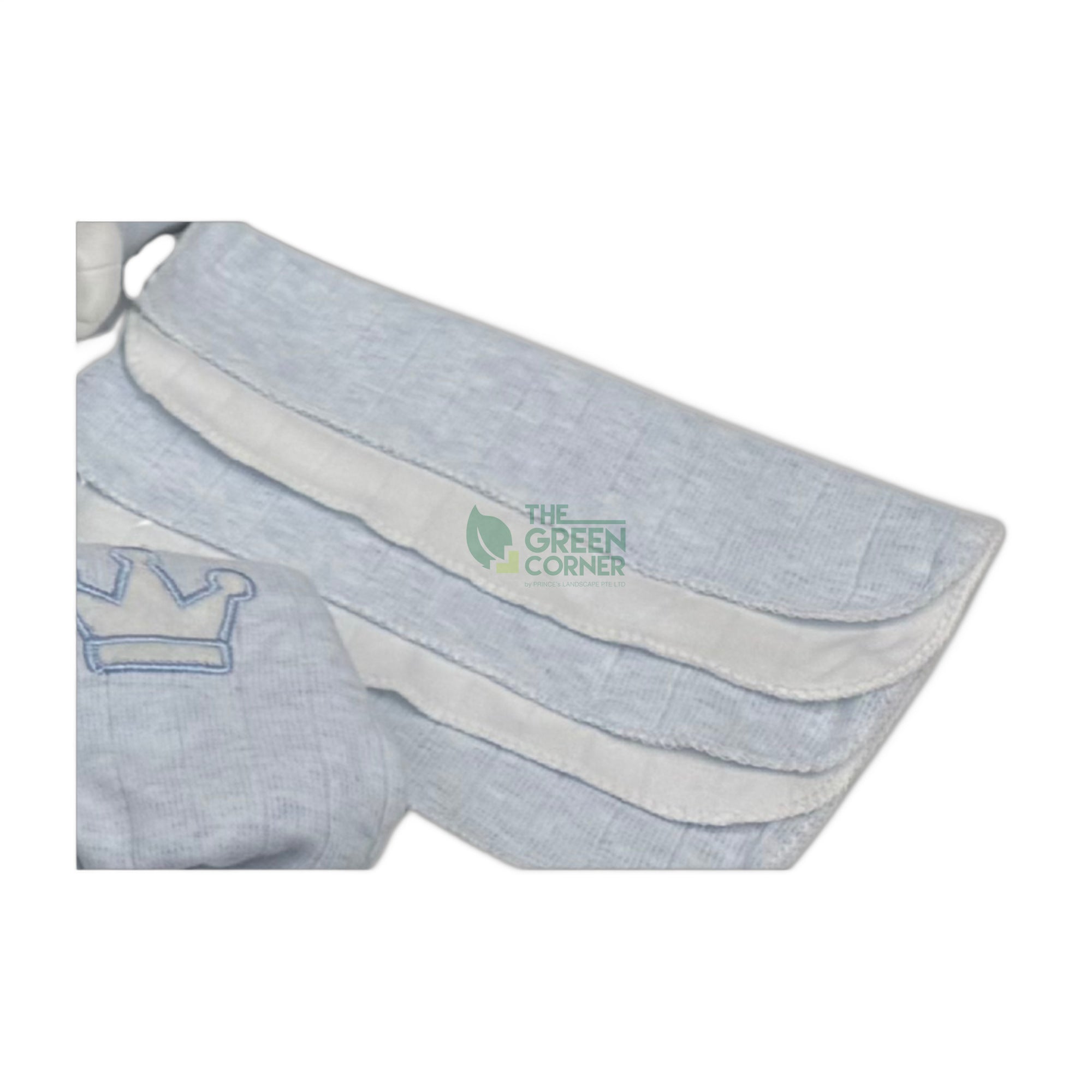 Stack of muslin handkerchiefs from the Little Sprout baby boy hamper
