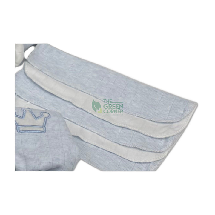 Stack of muslin handkerchiefs from the Little Sprout baby boy hamper