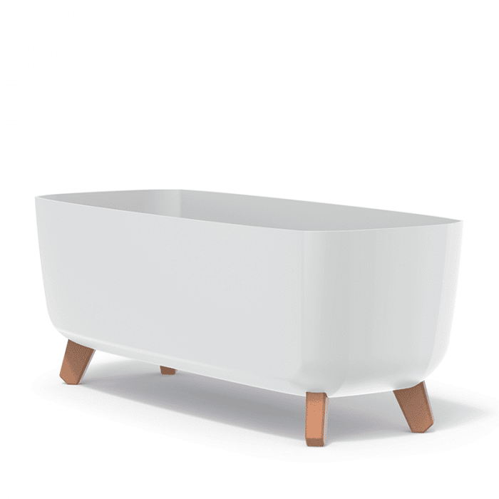 Gracia Case Planter with Legs 580x240x235mm White 1