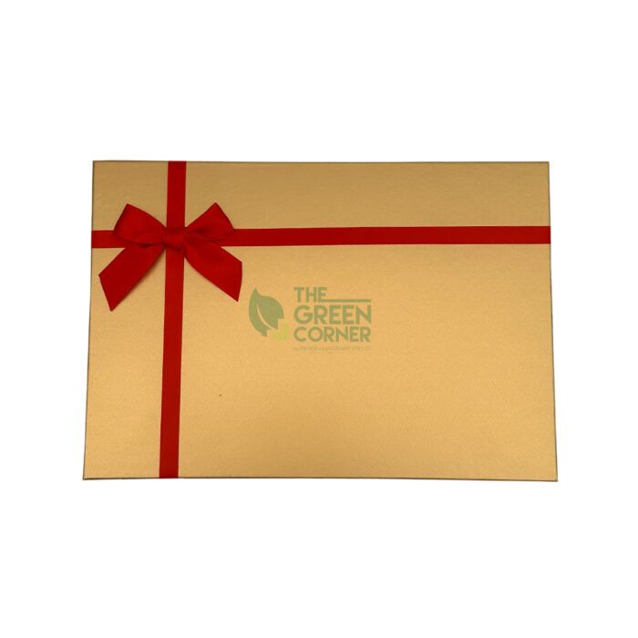 Christmas Box Gold Front Christmas Gift Box (Gold) - Image 1