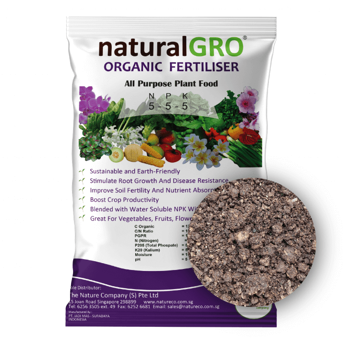 naturalGRO NPK5-5-5 Organic Fertiliser naturalGRO NPK5-5-5 Organic Fertiliser