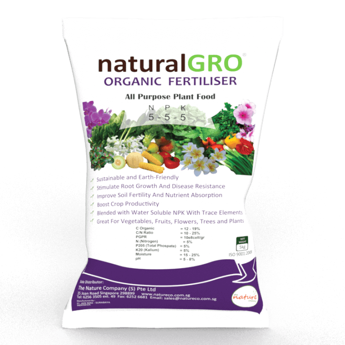 naturalGRO NPK 5-5-5 Organic Fertiliser 1kg/5kg/25kg