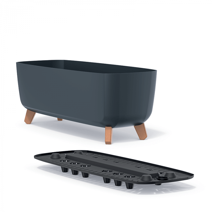Gracia Case Planter with Legs 580x240x235mm Anthracite_2
