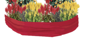 Red cloth for decorations