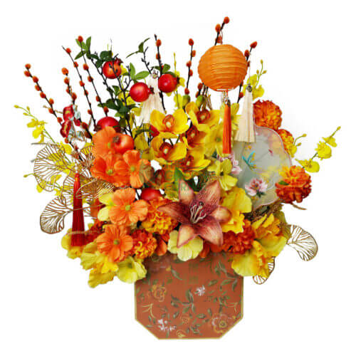 'Jian Xi' Joyous Pussy Willow Arrangement